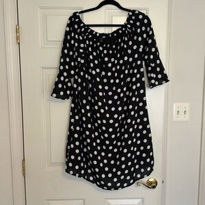 XL black and white polka dot, NWT